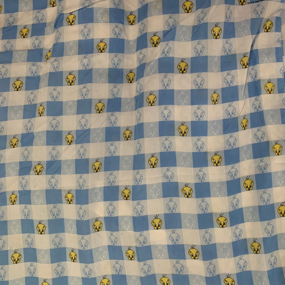Vintage 90s Tweety Bird Twin size Flat sheet